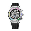 ONOLA Fashion Men's Watches Waterproof Rainbow Diamond Waterproof Date Sports Personalized Quartz Watch For Men