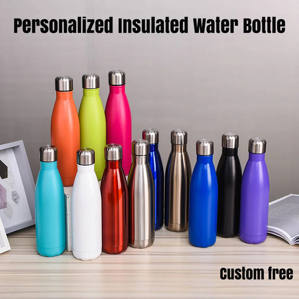 Personalized Kids Water Bottle with Name & Icon Kids Water Bottle - Back to School, Christmas & Birthday Gift for Boys & Girls