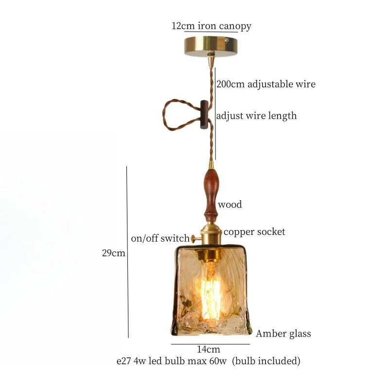 IWHD Nordic Colorful Glass LED Pendant Light Fixtures Cafe Loft Bedside Living Dining Room Bar Vintage Brass Hanglamp luminaire