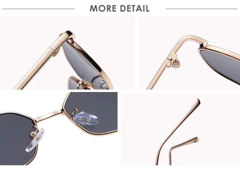 Fashion Small Rectangle Sunglasses Men Women Vintage Square Driving Sun Glasses Luxury Brand Metal Frame Eyewear Gafas De Sol