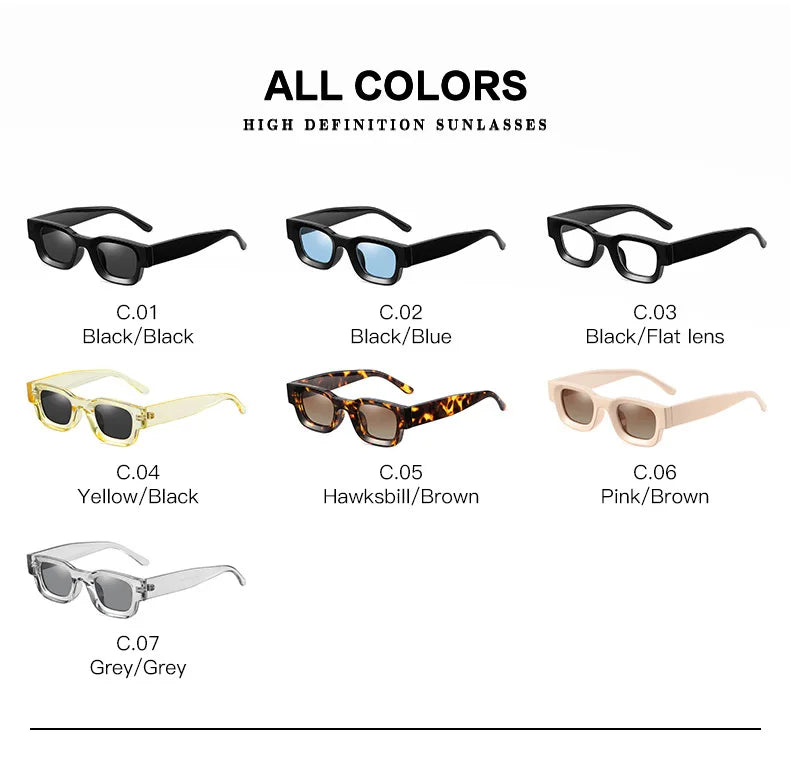 Popular Polarized Sunglasses Men Women Retro Designer Small Square Punk Sun glasses Vintage Shades Eyewear gafas de sol hombre