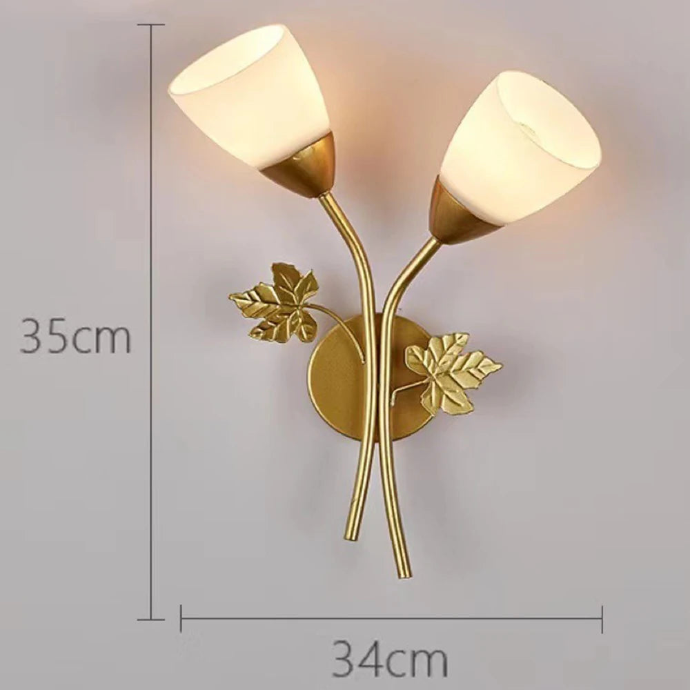 Nordic Modern Iron Wall Lamps LED Bedroom Bed Lamp Learning Corridor Room Indoor Wall Lights Glass Ball Decor Light Fixtures E27