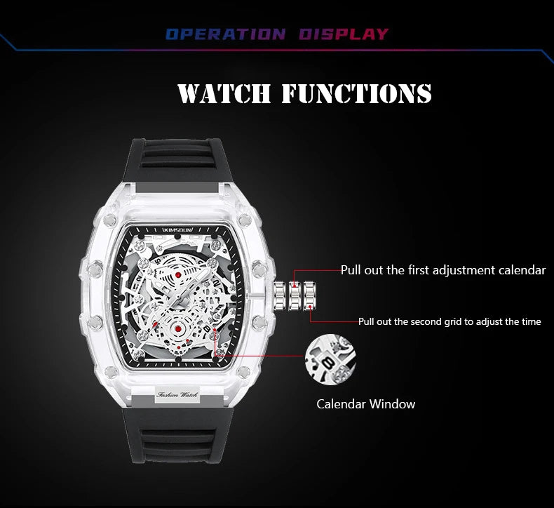 New Men's Watch Fashion High End Elegant Handsome Trendy Personalized and Versatile Night Light Calendar Male Quartz Wristwatch