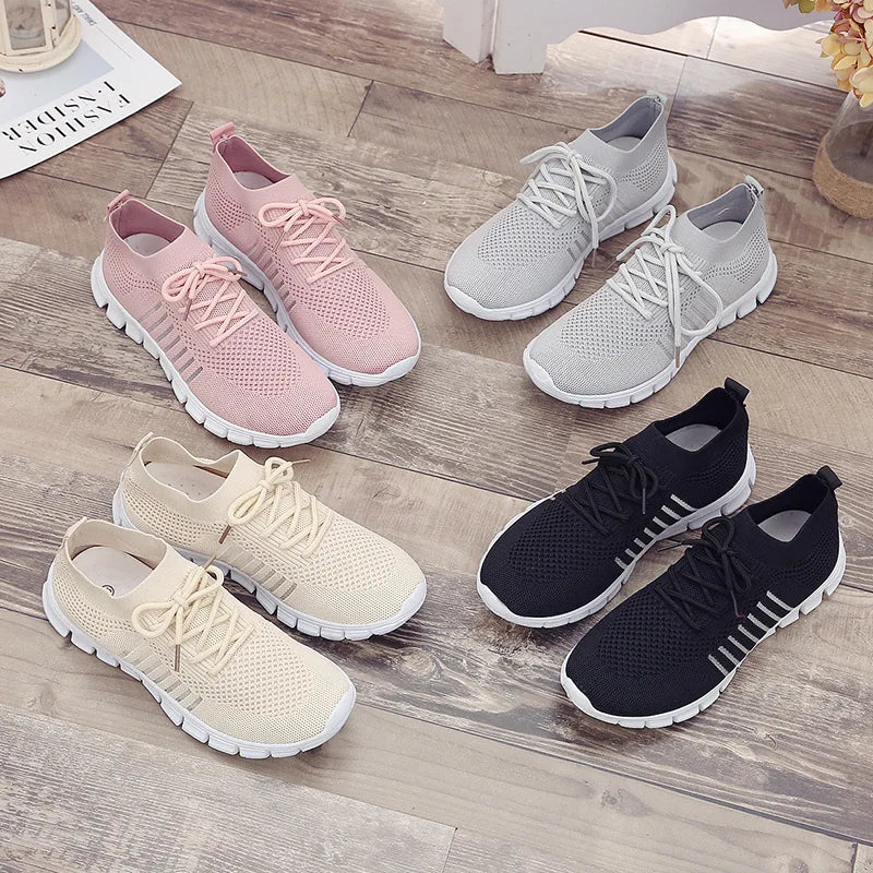 Zapatillas Mujer 2025 Trendy Mesh Platform Sneakers Socks Shoes Tenis Breathable Socofy Casual Sports Shoes Women Flats 1684
