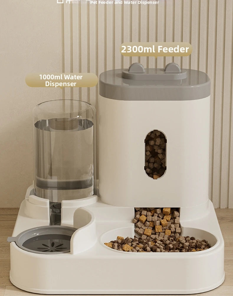 26 New Model Automatic Cat Feeder Dog Bowl Pet Bowl Cat Dish 2-in-1 Water Dispenser Cat Bowl Pet Supplies