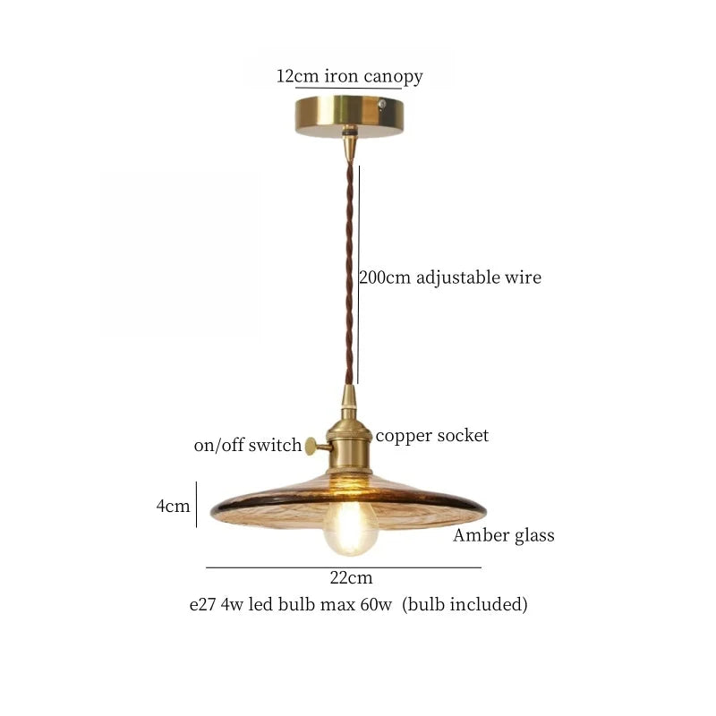 IWHD Nordic Colorful Glass LED Pendant Light Fixtures Cafe Loft Bedside Living Dining Room Bar Vintage Brass Hanglamp luminaire