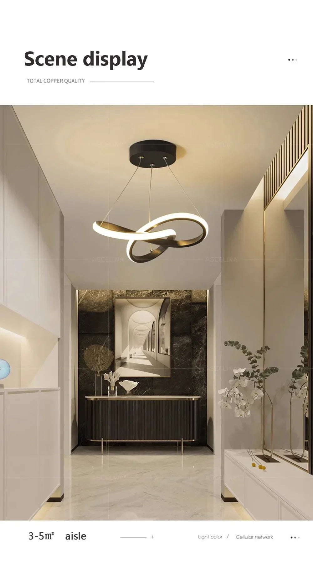 Modern LED Pendant Light With Irregular Streamlined Design Creative Small Hanging Light For Bedrooms Dining Rooms Study Rooms