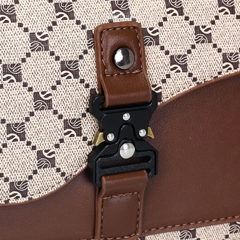 High-End Men's Stylish Crossbody Bag PU Leather Sling Bag Minimalist Business Shoulder Bag Perfect for Daily Commute Travel