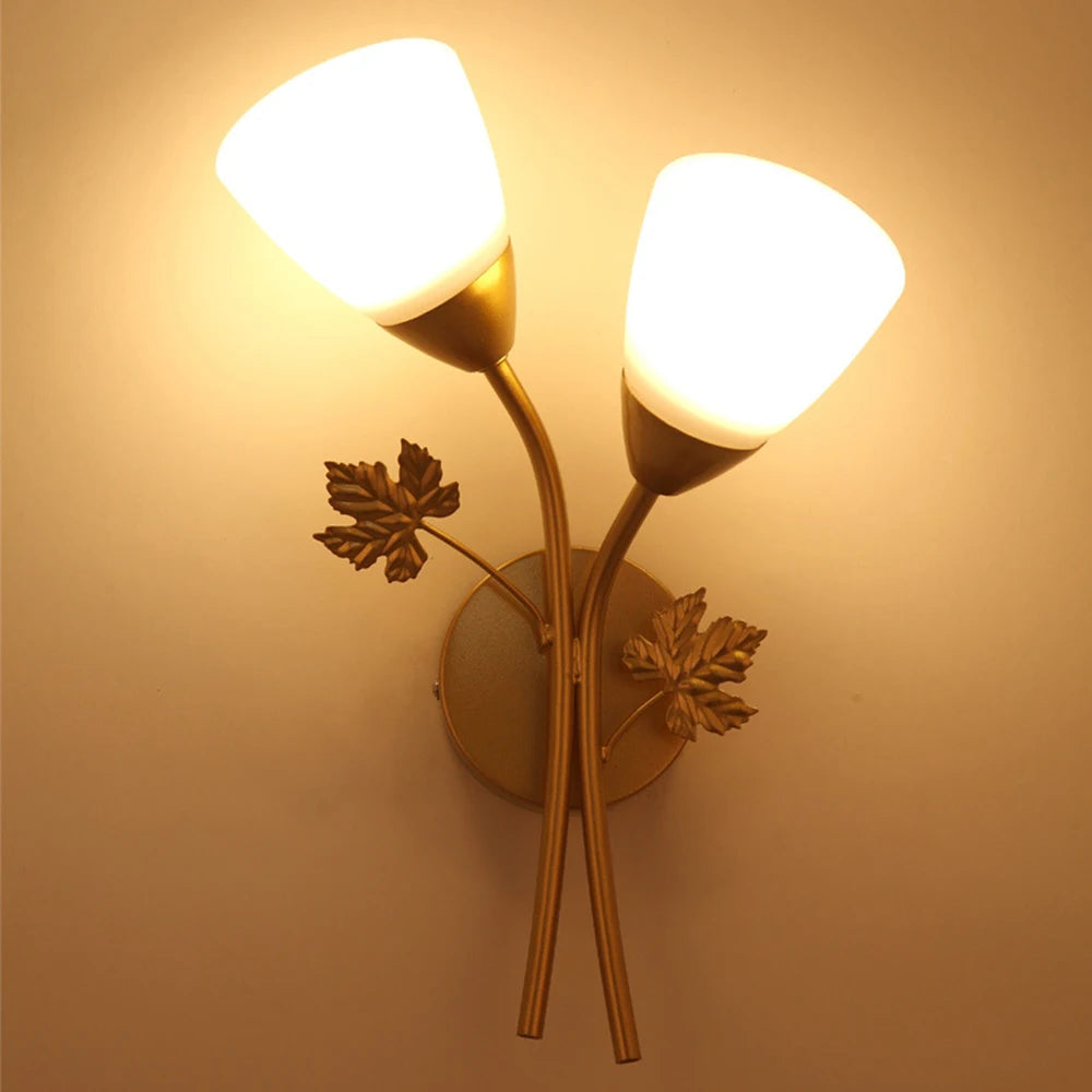 Nordic Modern Iron Wall Lamps LED Bedroom Bed Lamp Learning Corridor Room Indoor Wall Lights Glass Ball Decor Light Fixtures E27